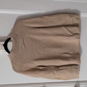 Muji Small Mockneck Yak Blend Sweater in Oatmeal